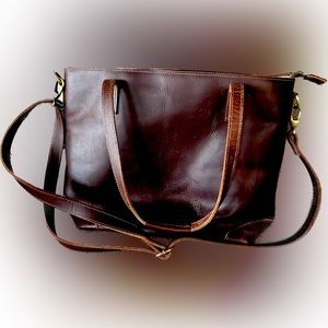 Montana Hudson Vintage Bison Leather Laptop Bag